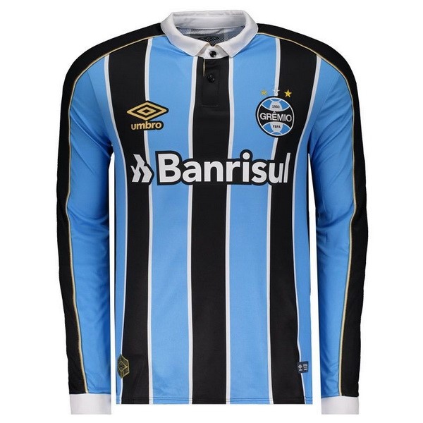 Camiseta Grêmio FBPA Replica Primera Ropa ML 2019/20 Azul